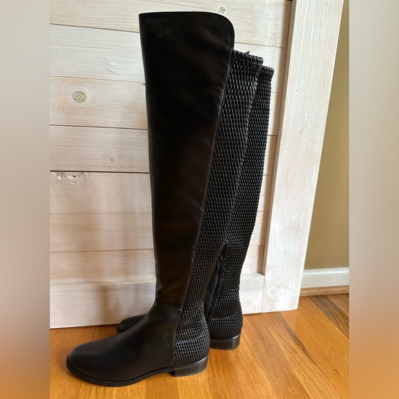 Stuart Weitzman size 8.5 ALLGOOD Black Nappa Over the Knee Boots, EUC-worn once - Picture 6 of 11